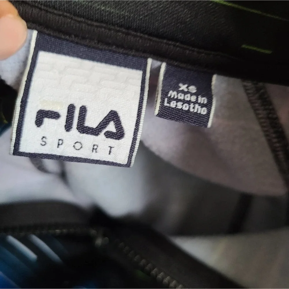 Fila Sport‎ Running Cropped Pullover Half Zip Rainbow Jacket SZ XS